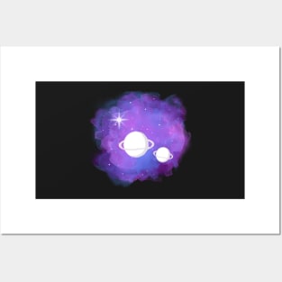 Galaxy Watercolor Posters and Art